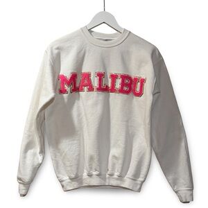 White Sweatshirt PINK GOLD MALIBU M